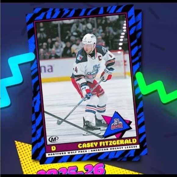 Hartford Wolf Pack Sonar Wobbler 2026 & 90’s Night Trading Card Pack Bundle - Picture 7 of 7